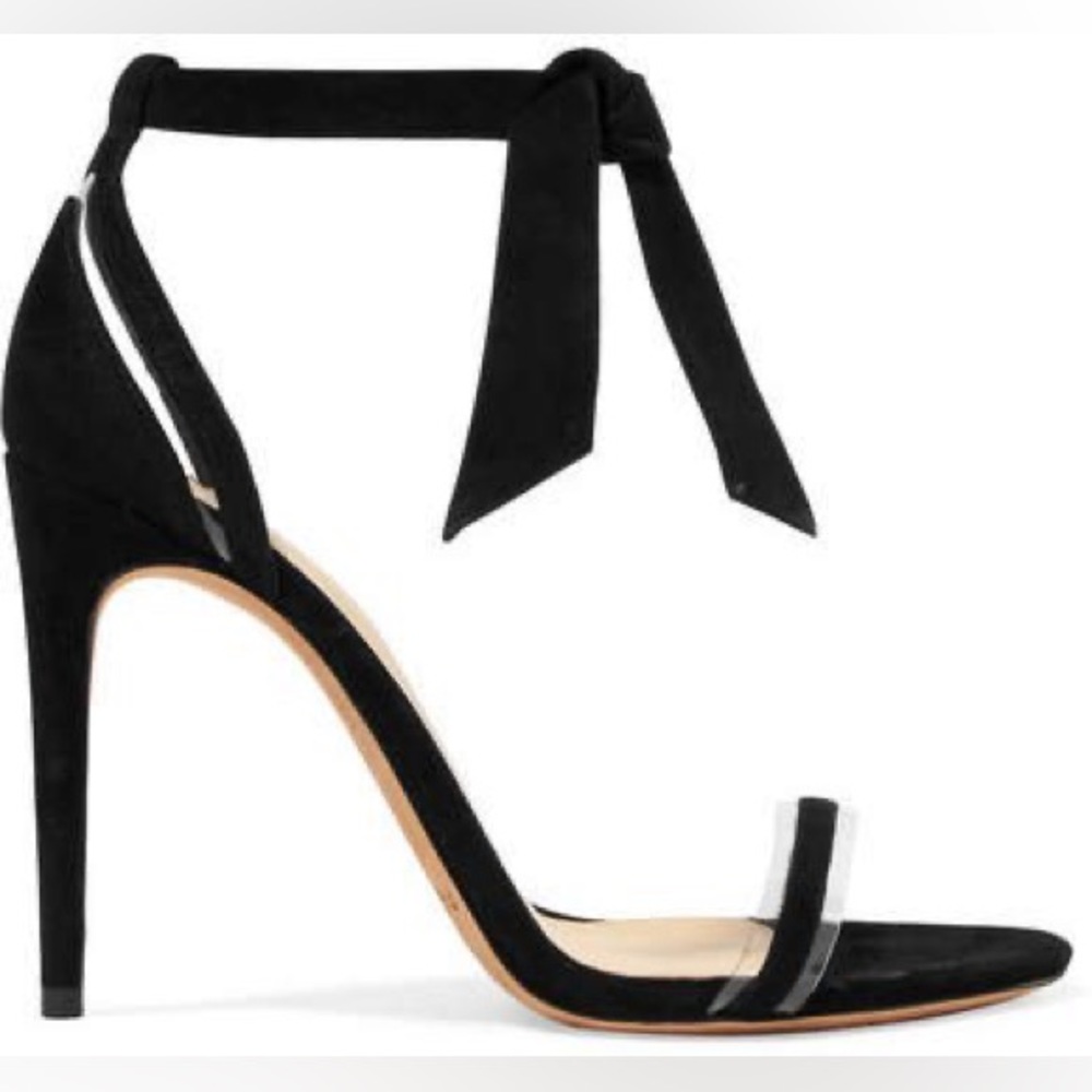 Alexandre Birman Clarita Black Suede with PVC detail size 39